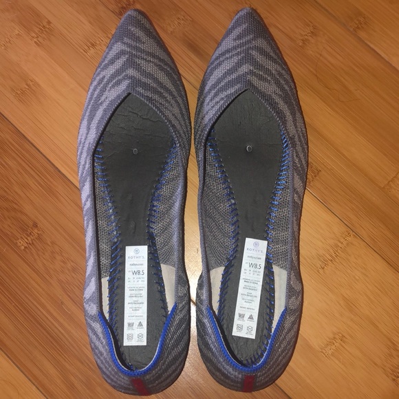 Rothy’s Grey Zebra Points - Size 8.5 EUC - Picture 2 of 7